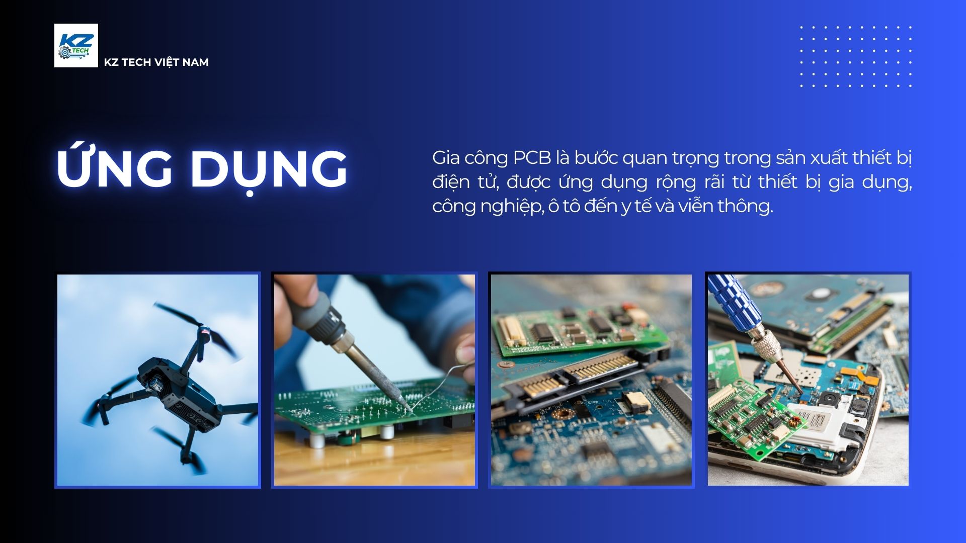 Ứng dụng gia công PCB